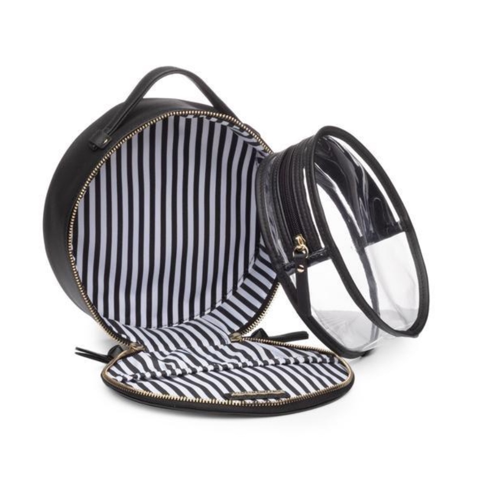Hudson + Bleeker Preto Nomad Round Travel Kit Case